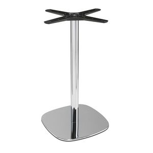 985, Base table with steel column, with oval support