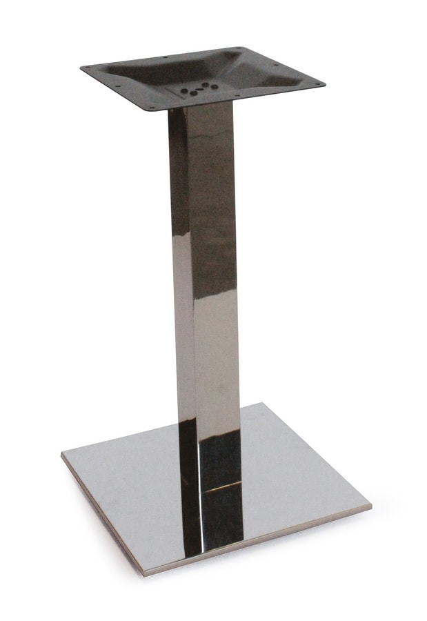 Art. 1037 Kuadra, Table base in satin or polished stainless steel