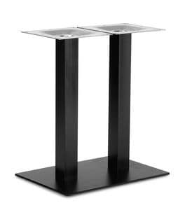 Art.225, Double tube base for rectangular table, table base in metal