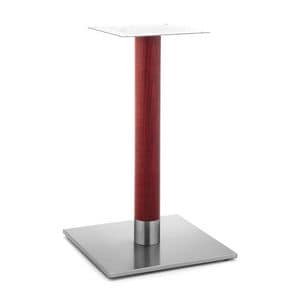 Art.255, Squared table base with wooden column