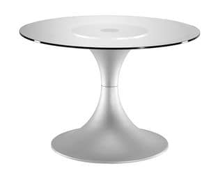 Art.710/AL, Round table base, aluminum frame, for domestic and contract use