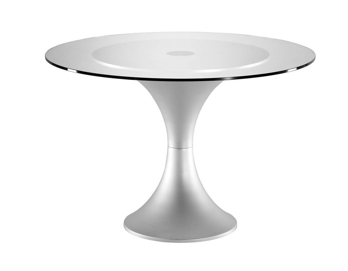 Art.730/AL, Round table base, aluminum frame, for contract and domestic use