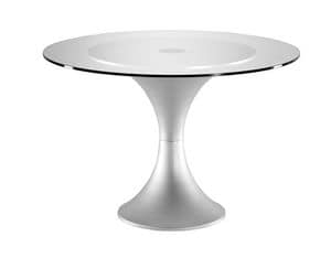 Art.730/AL, Round table base, aluminum frame, for contract and domestic use
