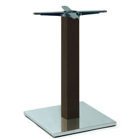 Firenze 9215, Table bar base, steel base and solid beech column