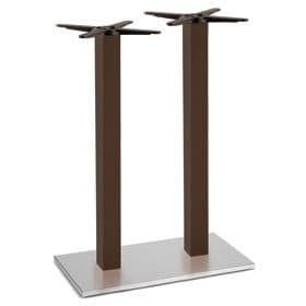 Firenze 9617, Table base for bars, steel base and column in solid beech