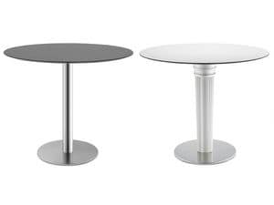 Tiffany Base - round base, Bar table, chromed steel base with ballast