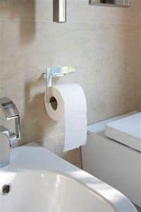 Kiri toilet roll holder, Toilet roll holder in stainless steel, minimalist style