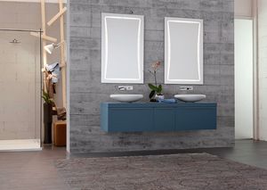 Byte 2.0 comp.10, Bathroom cabinet with double sink and double mirror