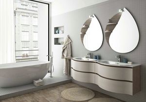 COMPONIBILE 8, Double wall-mounted vanity unit with drawers