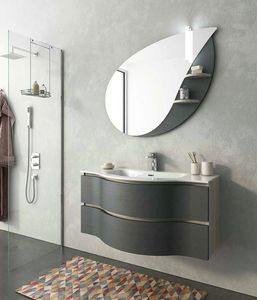 BROADWAY B14, Lacquered wall-mounted vanity unit with drawers