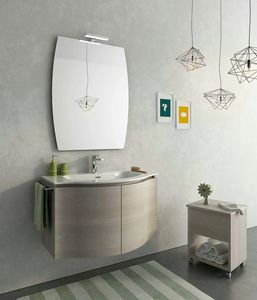 BROADWAY B7, Wall-mounted vanity unit with doors