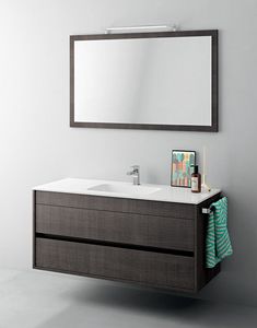 Duetto comp.12, Small bathroom cabinet, with mirror