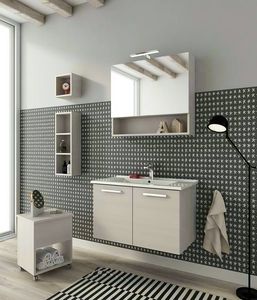 HARLEM H13, Wall-mounted vanity unit with doors