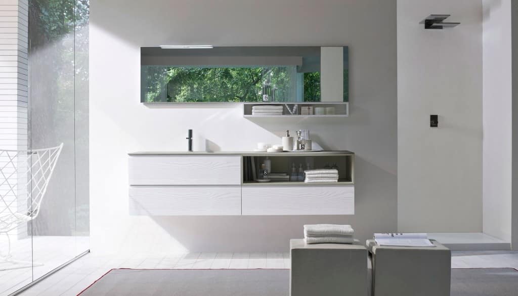 Bathroom Cabinet With Sandblasted Glass Top Idfdesign