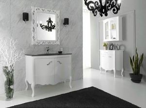 NARCISO 01, Lacquered vanity unit with doors