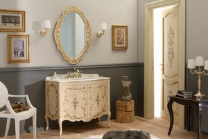 NARCISO DECORATED, Bathroom cabinet with sink, classic style