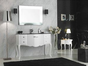NOVECENTO 04, Lacquered vanity unit with drawers