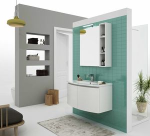 ROUND 05, Wall-mounted vanity unit with doors