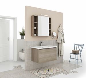 SOFT 04, Wall-mounted vanity unit with drawers