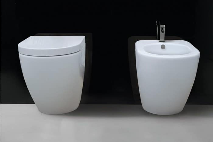 Design Stand Toilette Wc Bodenstehend Keramik Bidet Randlos CARLO STEHEND 