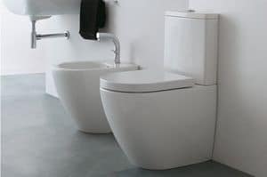 COVER WC MB BIDET, Monobloc toilet with toilet seat and bidet
