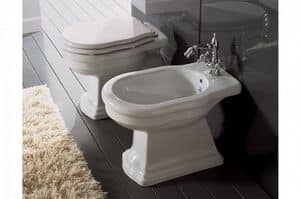 ROYAL WC BIDET, WC made of ceramic, with bidet and toilet seat
