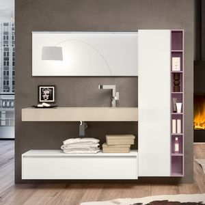Change comp. 32, Bathroom cabinet with drawers, closet and shelves