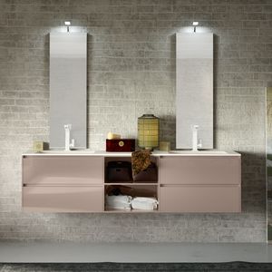 Change comp. 39, Bathroom cabinet with top eco-cement, with eco-LED lamp
