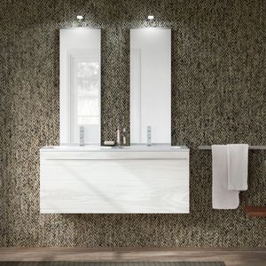 Change comp. 47, Bathroom furniture with double washbasin and double mirror