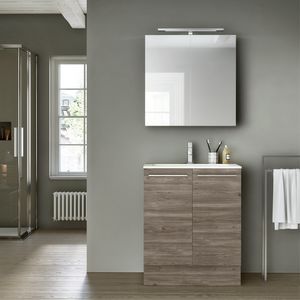 Change comp. 49, Bathroom furniture with mirror cabinet, for hotels