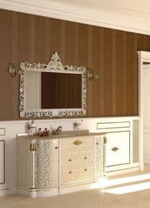 Elba comp.01E, Classic style furniture for bathrooms, gold leaf finishing