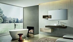 Kyros 109, Bathroom cabinet with library over the mirror