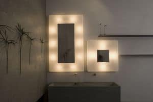 Ego, Mirror with light in the frame ideal for modern bathrooms