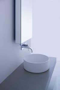 Ark, Round sink for bathroom, made of Tecnoril