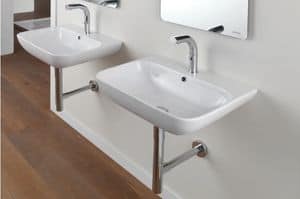 COVER cm 58, One tap hole basin, different types of installations