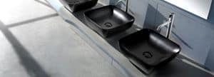 ELITE SQUARE BASIN, Washbasin in ceramic with very thin edges
