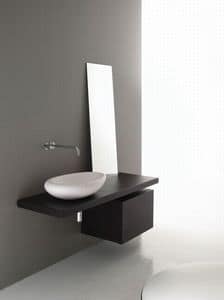 Orca, Washbasin with rounded lines, in Velvet