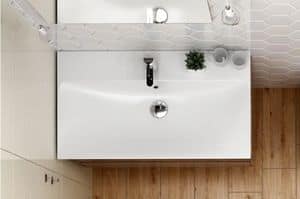 SET-UP Washbasin 71 cm, Ceramic sink with overflow