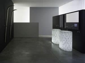 Vision, Free-standing sink, in Alicrite, with internal light