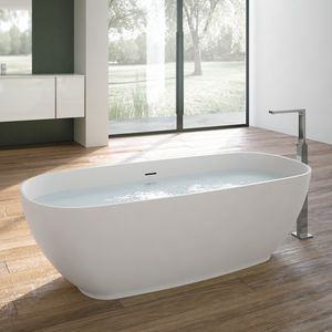 Move Tecnoril Oval, Oval bath with chrome faucet