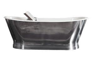 Richmond, Classic style Bathtub, clad in copper or aluminum