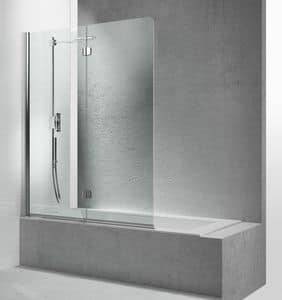 SV, Folding shower screen for bath tub with folding door