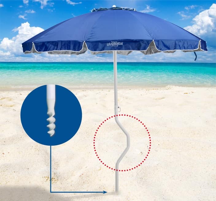 Umbrella with 2.20 m diameter suitable for the beach | IDFdesign