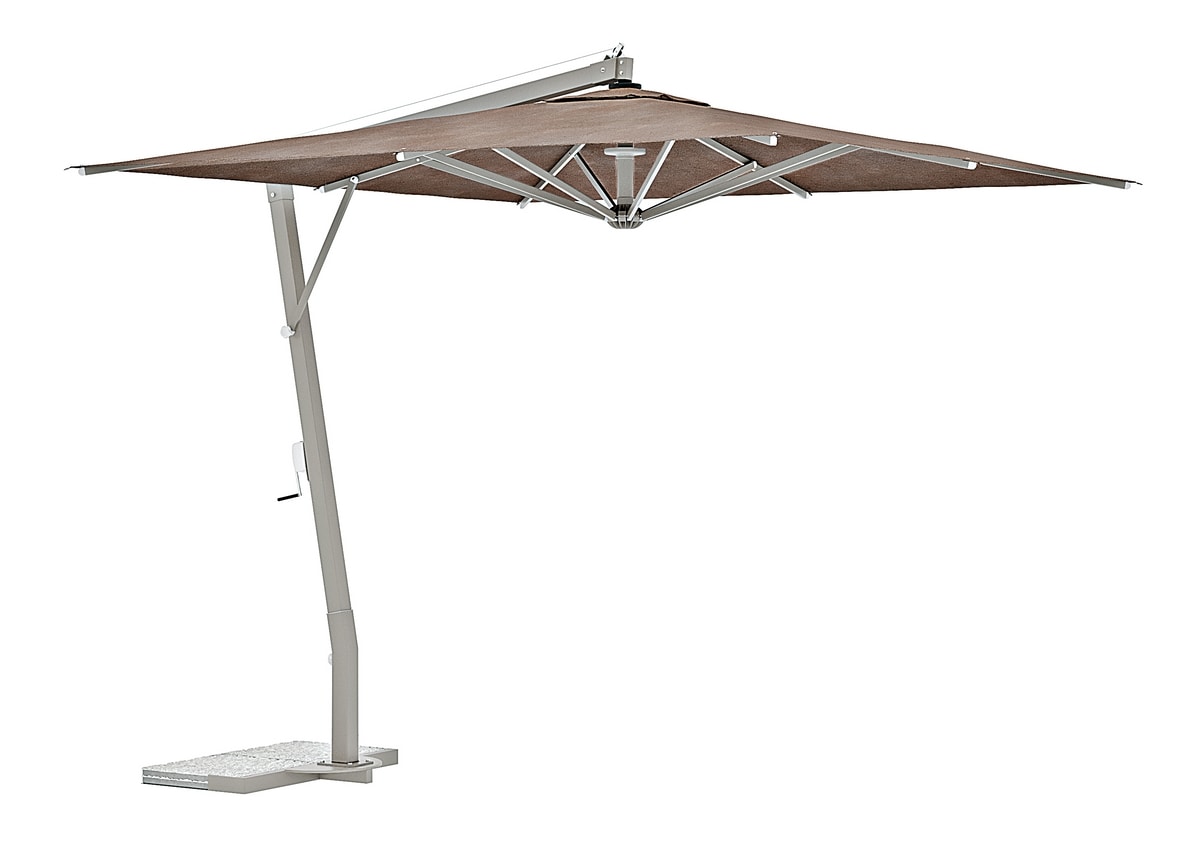 Marte, Parasol with lateral arm in aluminum