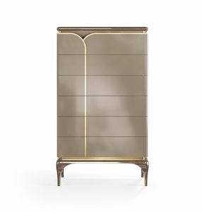 Alexander Glam Art. A72, Weekly chest of drawers in elegant glossy finish