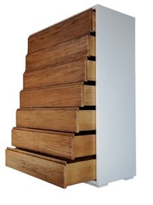 Art. 206, Tall chest of drawers in solid wood