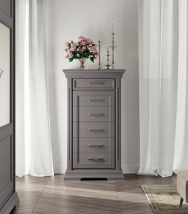 Art. 92220, Tall chest of drawers in matt lacquered wood