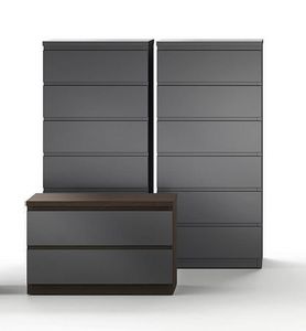 Base, Tall chest of drawers with lacquered fronts