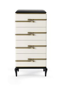 Dilan Art. D72, White lacquered weekly chest of drawers