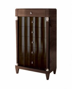 Heritage tall chest of drawers, Wooden chest of drawers, with two-color finish